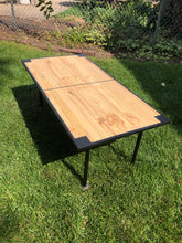 Load image into Gallery viewer, Beer Die Table - Wood - Sitting Beer Die Size - Portable - Waterproof
